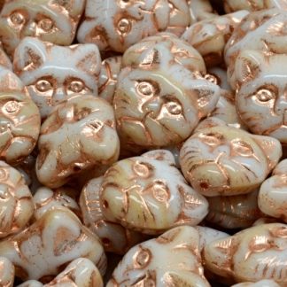 Cat Head Beads  13mm (111-30452-13x13-07114-54307)