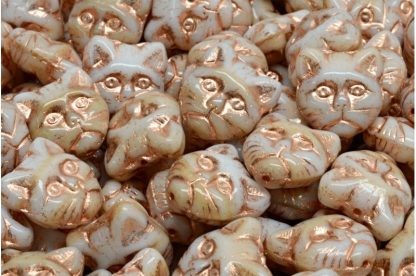 Cat Head Beads  13mm (111-30452-13x13-07114-54307)