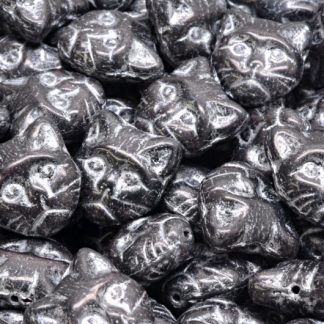 Cat Head Beads  13mm (111-30452-13x13-08295-54301)
