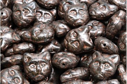 Cat Head Beads  13mm (111-30452-13x13-08295-86800-34303)