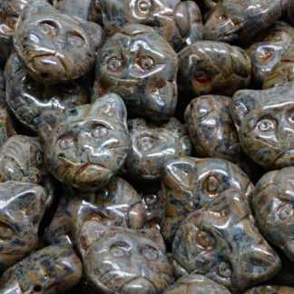 Cat Head Beads  13mm (111-30452-13x13-08295-86800)