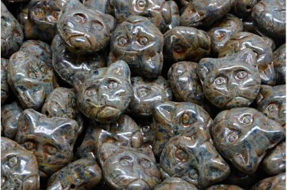Cat Head Beads  13mm (111-30452-13x13-08295-86800)