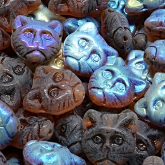 Cat Head Beads  13mm (111-30452-13x13-18036-28701)