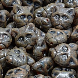 Cat Head Beads  13mm (111-30452-13x13-18036-86800)