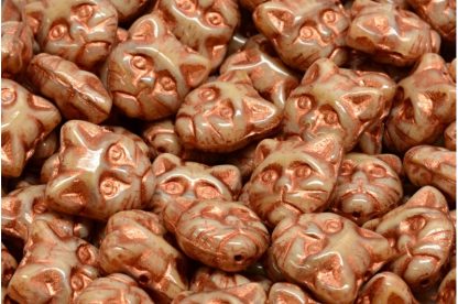 Cat Head Beads  13mm (111-30452-13x13-17113-54319)