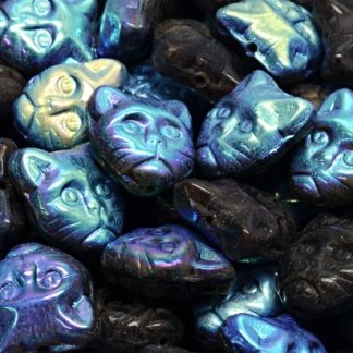 Cat Head Beads  13mm (111-30452-13x13-26117-28701)