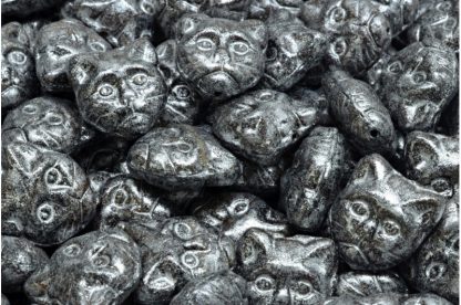 Cat Head Beads  13mm (111-30452-13x13-26117-34301)