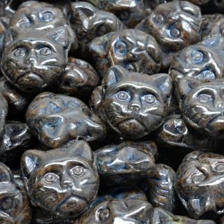 Cat Head Beads  13mm (111-30452-13x13-26117-86800)