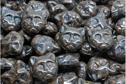 Cat Head Beads  13mm (111-30452-13x13-26117-86800)