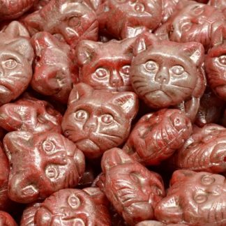 Cat Head Beads  13mm (111-30452-13x13-95000-34303)