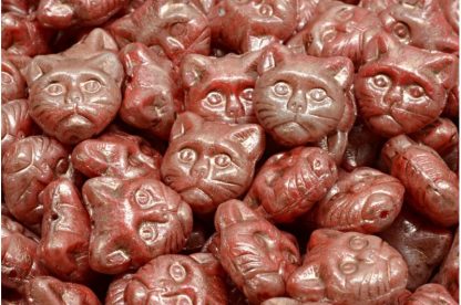 Cat Head Beads  13mm (111-30452-13x13-95000-34303)