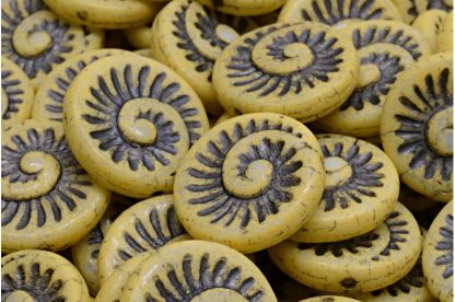 Fossil Shell Beads 18x18mm (111-95021-18x18-02010-43815-84302)
