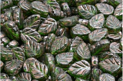 Mint Leaf Beads 10x8mm (111-30442-10x08-50120-86750)