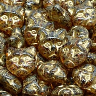 Cat Head Beads  13mm (111-30452-13x13-00030-86800-54302)