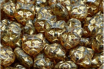 Cat Head Beads  13mm (111-30452-13x13-00030-86800-54302)