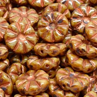 Sun Flower Beads 12x12mm (111-99117-12x12-14400-86800-54319)