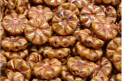 Sun Flower Beads 12x12mm (111-99117-12x12-14400-86800-54319)