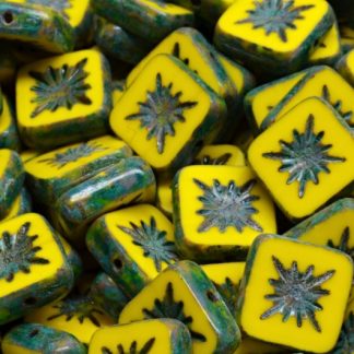 TCB Squared Kiwi Beads 10x10mm (991-99116-10x10-83120-86800-34309)