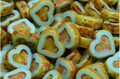 TCB Heart Beads 14x12mm (991-77779-14x12-61400-86800)