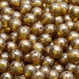 Round Druck Beads 6x6mm (111-19001-06x06-50230-86750)