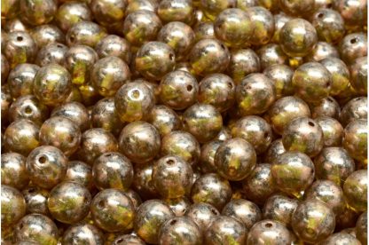 Round Druck Beads 6x6mm (111-19001-06x06-50230-86750)