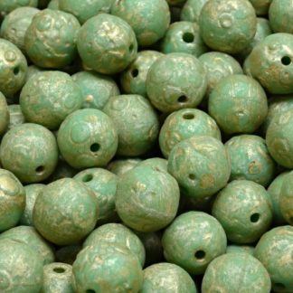 Round Druck Beads 8x8mm (111-19001-08x08-63130-ETCH-86710)