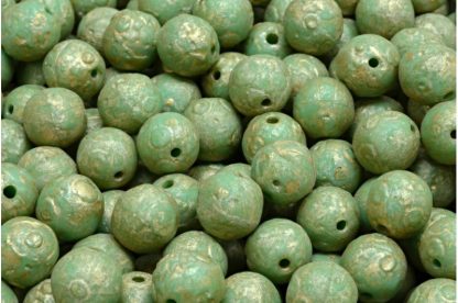 Round Druck Beads 8x8mm (111-19001-08x08-63130-ETCH-86710)