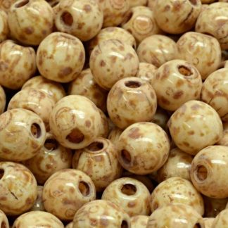 Round Druck Beads with BIG HOLE 2,0mm (111-19003-08x08-02010-86800-33301)