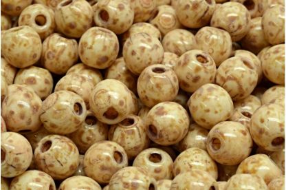 Round Druck Beads with BIG HOLE 2,0mm (111-19003-08x08-02010-86800-33301)