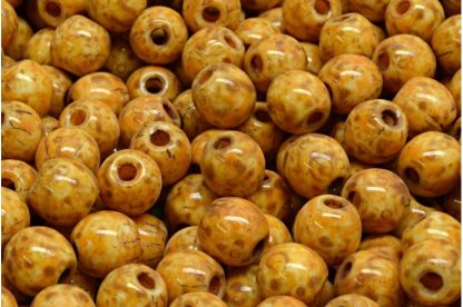 Round Druck Beads with BIG HOLE 2,0mm (111-19003-08x08-02010-86800-33302)