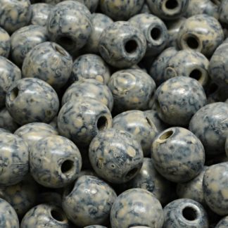 Round Druck Beads with BIG HOLE 2,0mm (111-19003-08x08-23980-86800-33301)
