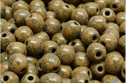Round Druck Beads with BIG HOLE 2,0mm (111-19003-08x08-23980-86800-33302)