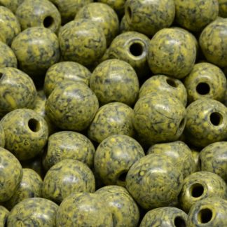 Round Druck Beads with BIG HOLE 2,0mm (111-19003-08x08-23980-86800-33303)