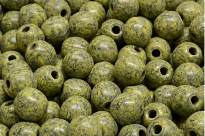 Round Druck Beads with BIG HOLE 2,0mm (111-19003-08x08-23980-86800-33303)