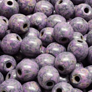 Round Druck Beads with BIG HOLE 2,0mm (111-19003-08x08-23980-86800-33306)
