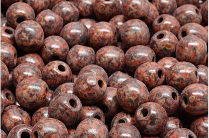 Round Druck Beads with BIG HOLE 2,0mm (111-19003-08x08-23980-86800-33307)