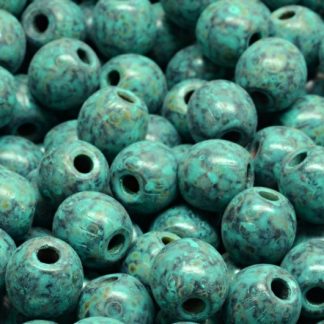 Round Druck Beads with BIG HOLE 2,0mm (111-19003-08x08-23980-86800-33310)