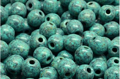 Round Druck Beads with BIG HOLE 2,0mm (111-19003-08x08-23980-86800-33310)