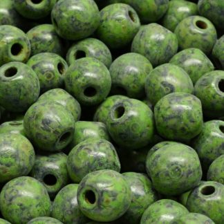 Round Druck Beads with BIG HOLE 2,0mm (111-19003-08x08-23980-86800-33311)