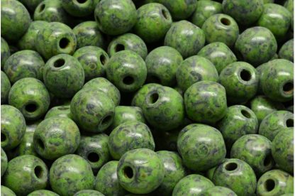Round Druck Beads with BIG HOLE 2,0mm (111-19003-08x08-23980-86800-33311)