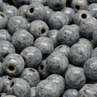 Round Druck Beads with BIG HOLE 2,0mm (111-19003-08x08-23980-86800-33312)