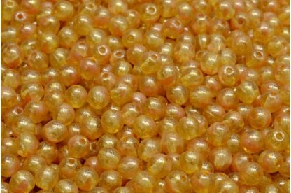 Round Druck Beads 4x4mm (111-19001-04x04-R0742-34302)