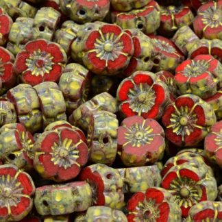TCB Hawaian Flowers 8x8mm (991-01202-08x08-R0932-86800-33303)