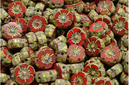 TCB Hawaian Flowers 8x8mm (991-01202-08x08-R0932-86800-33303)