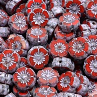 TCB Hawaian Flowers 8x8mm (991-01202-08x08-R0932-86800-33305)