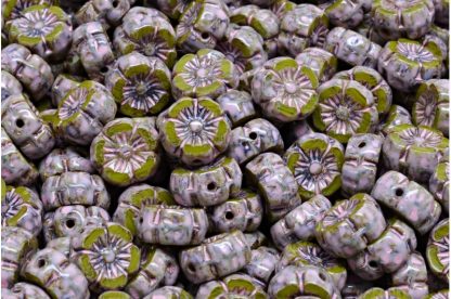TCB Hawaian Flowers 8x8mm (991-01202-08x08-R0542-86800-33304)