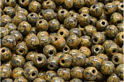 Round Druck Beads - Big Hole 1,5mm (111-19003-06x06-23980-86800-33302)