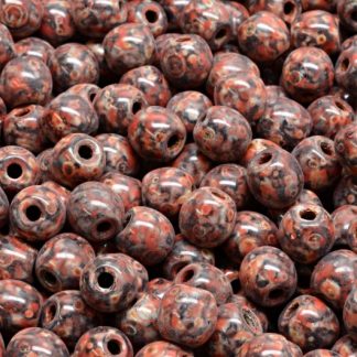 Round Druck Beads - Big Hole 1,5mm (111-19003-06x06-23980-86800-33307)