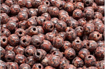 Round Druck Beads - Big Hole 1,5mm (111-19003-06x06-23980-86800-33307)