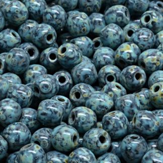 Round Druck Beads - Big Hole 1,5mm (111-19003-06x06-23980-86800-33309)